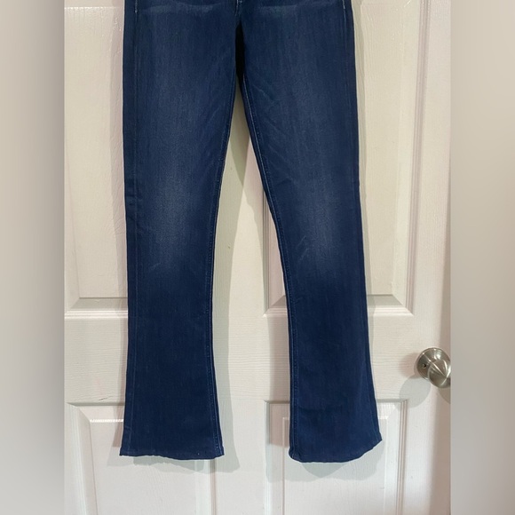 Mother The High Waisted Runaway Jeans In Tongue And Chic Dark Wash Size 26 Flare - Picture 4 of 13